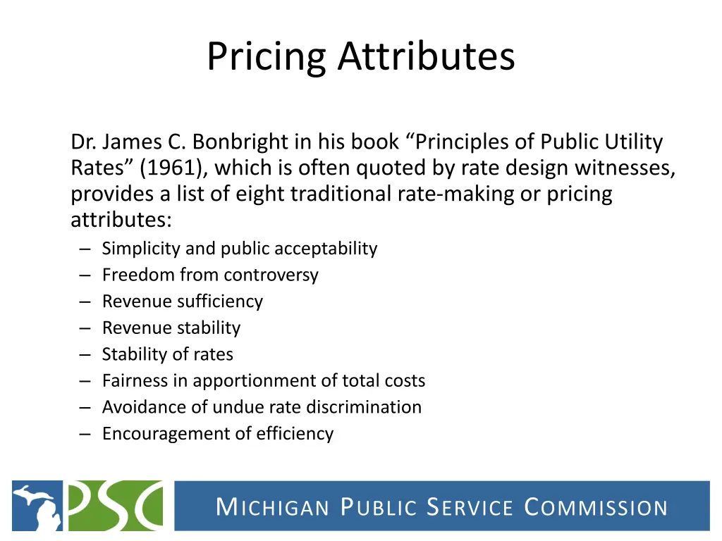 pricing attributes