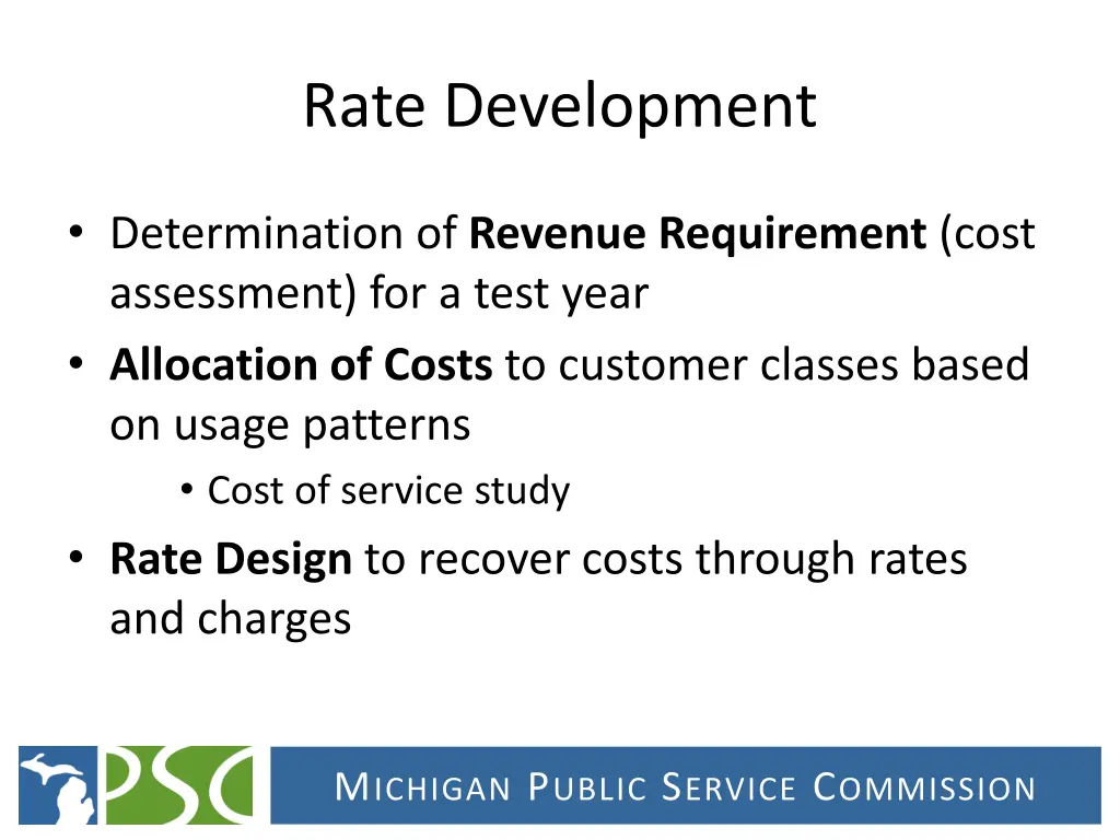 rate development