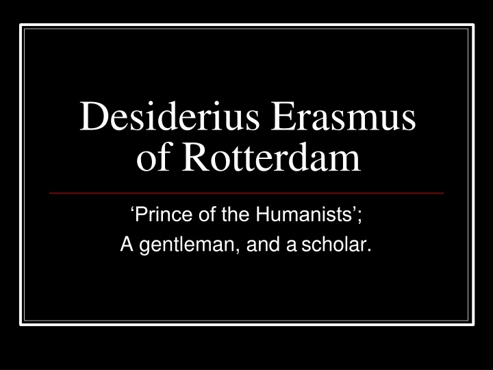 desiderius erasmus of rotterdam