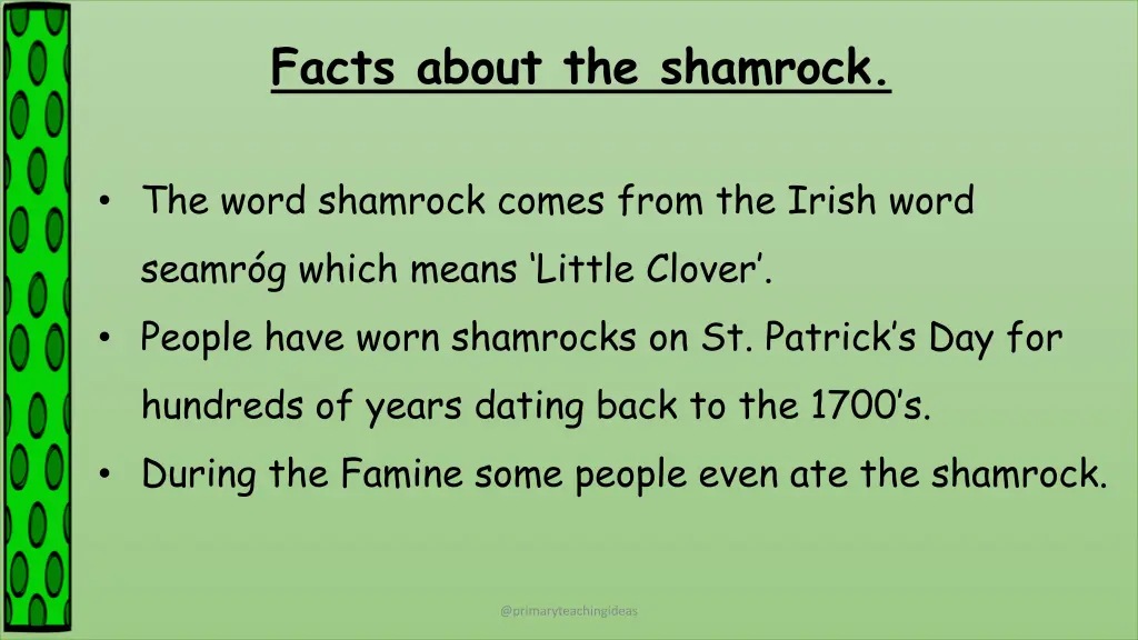 facts about the shamrock