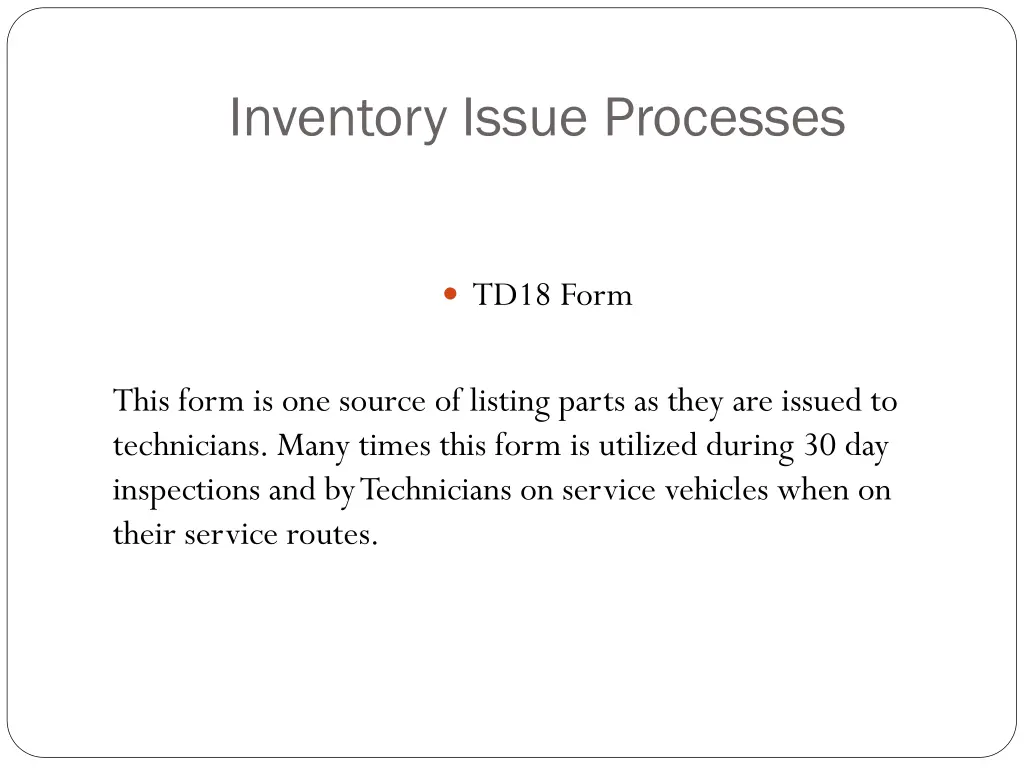 inventory issue processes 1