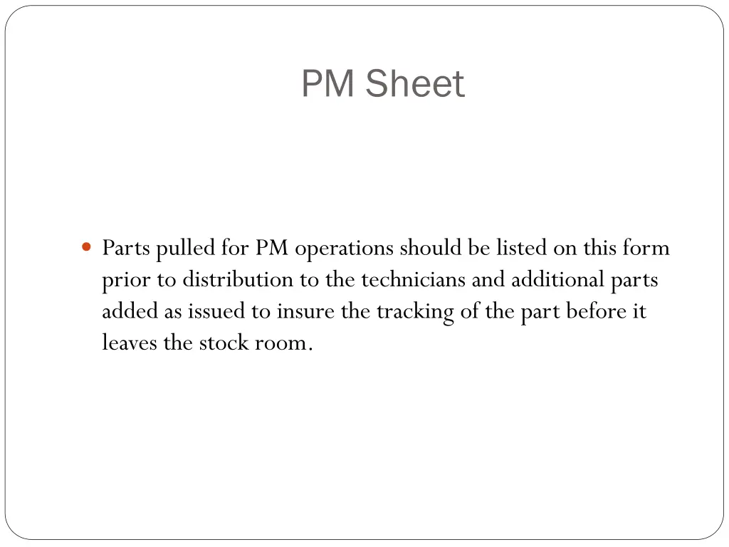 pm sheet