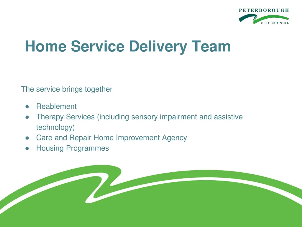 home service delivery team