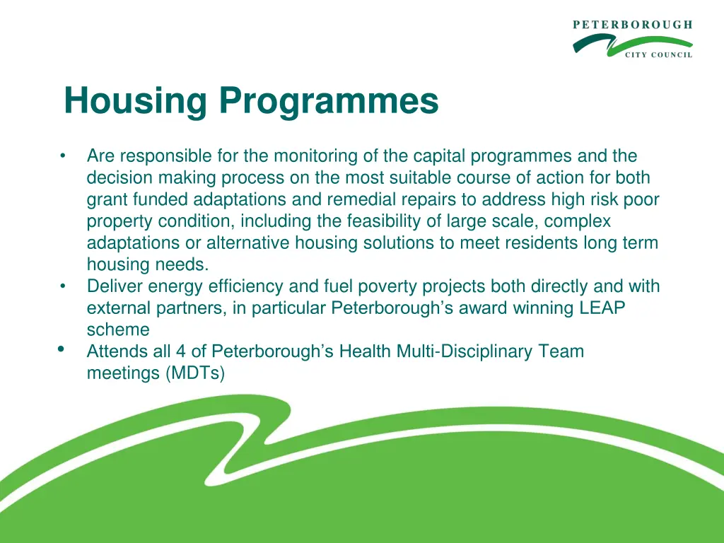 housing programmes