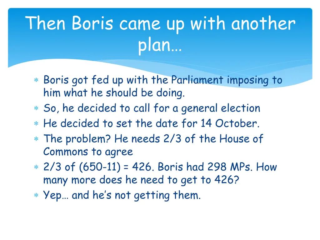 then boris came up with another plan