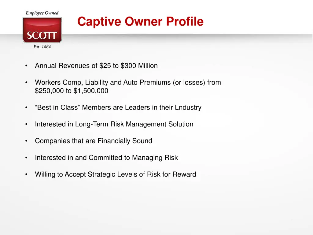 captive owner profile