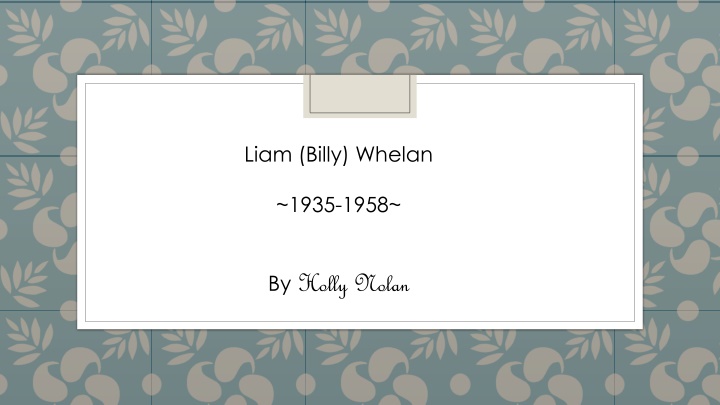 liam billy whelan