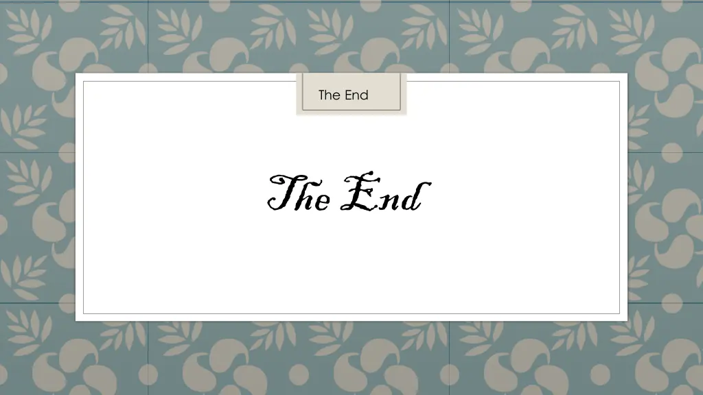 the end