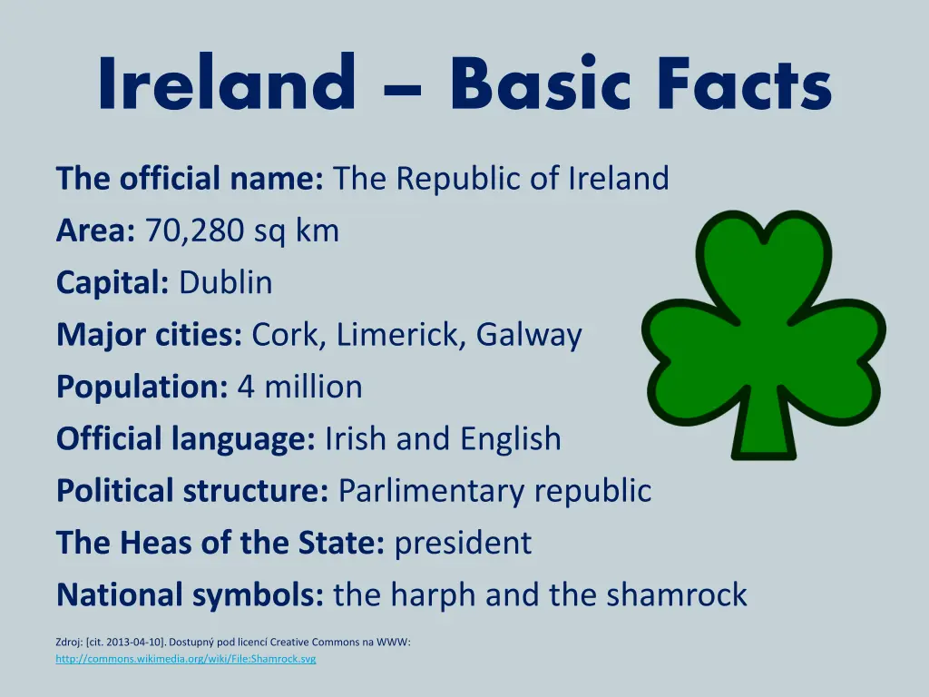 ireland basic facts