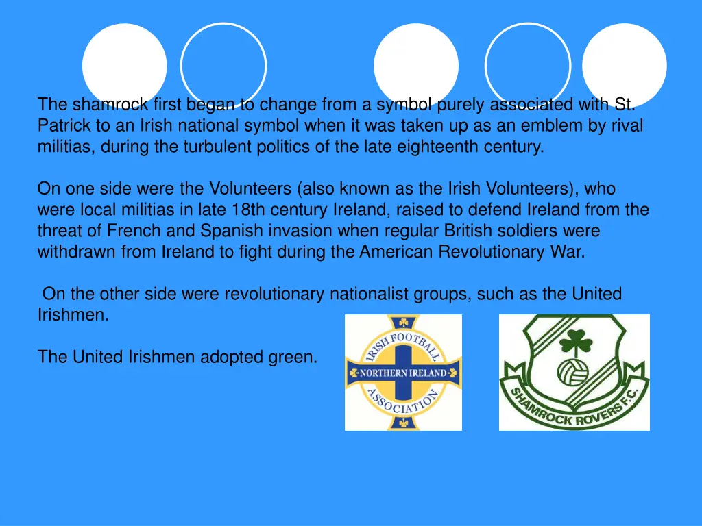 the shamrock first began to change from a symbol