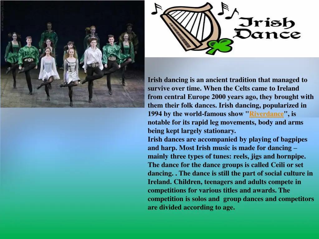 irish dancing is an ancient tradition that