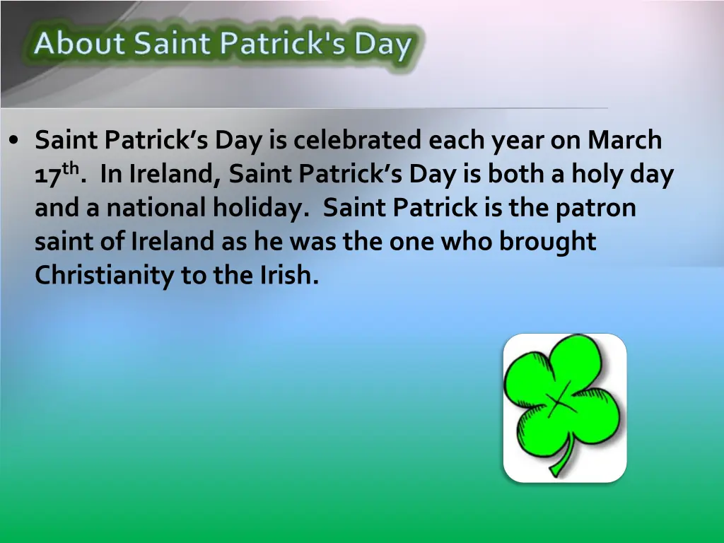 saint patrick s day is celebrated each year