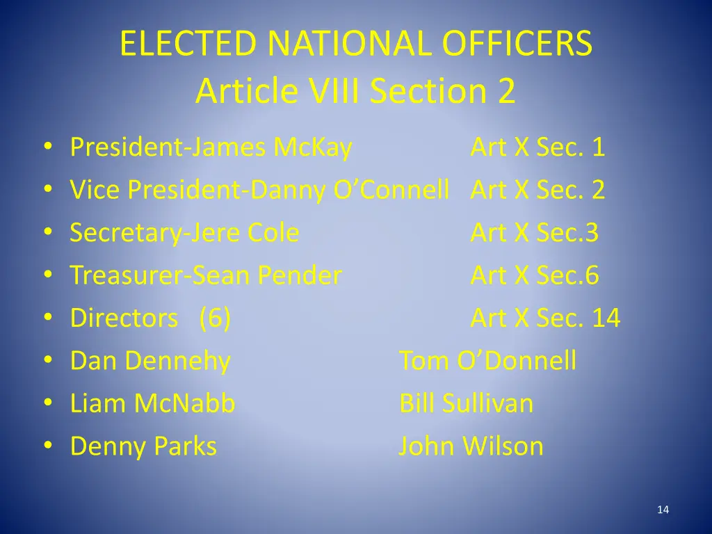 elected national officers article viii section 2