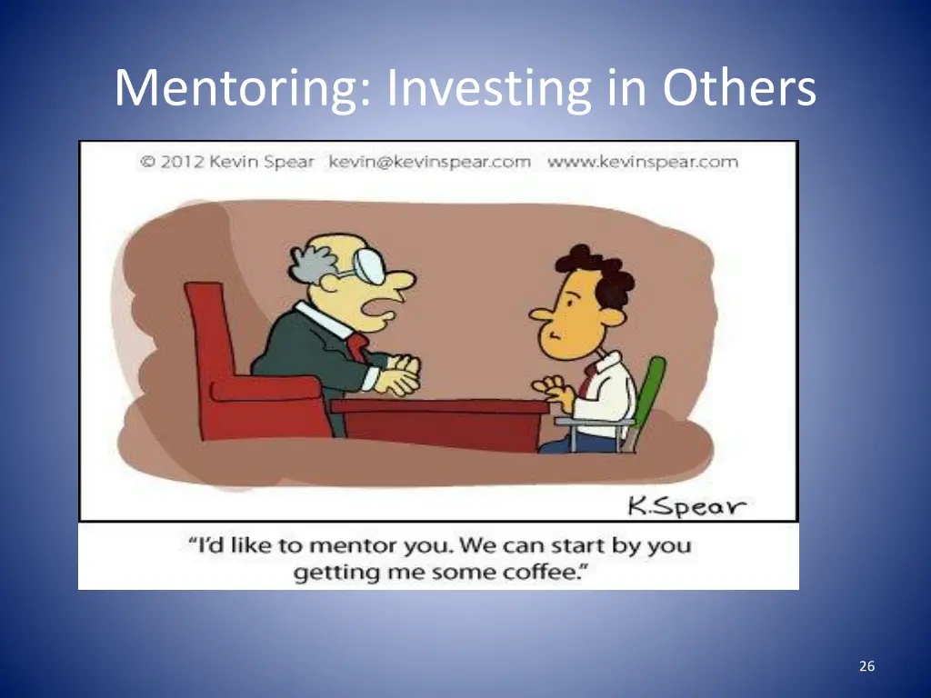 mentoring investing in others