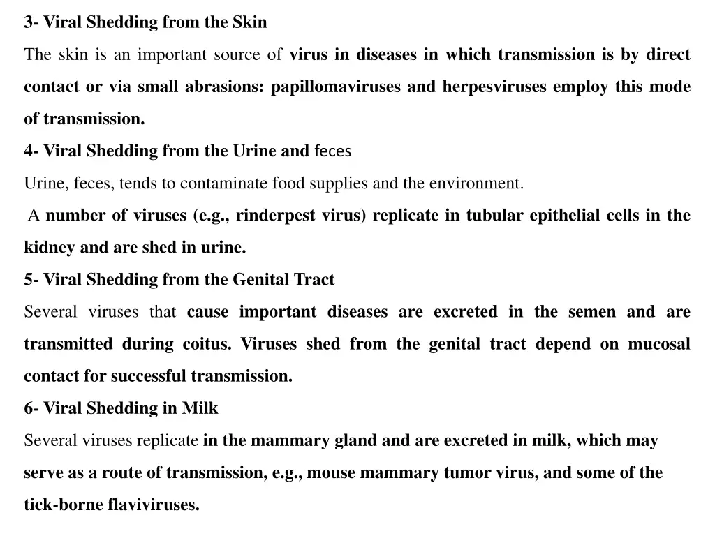 3 viral shedding from the skin