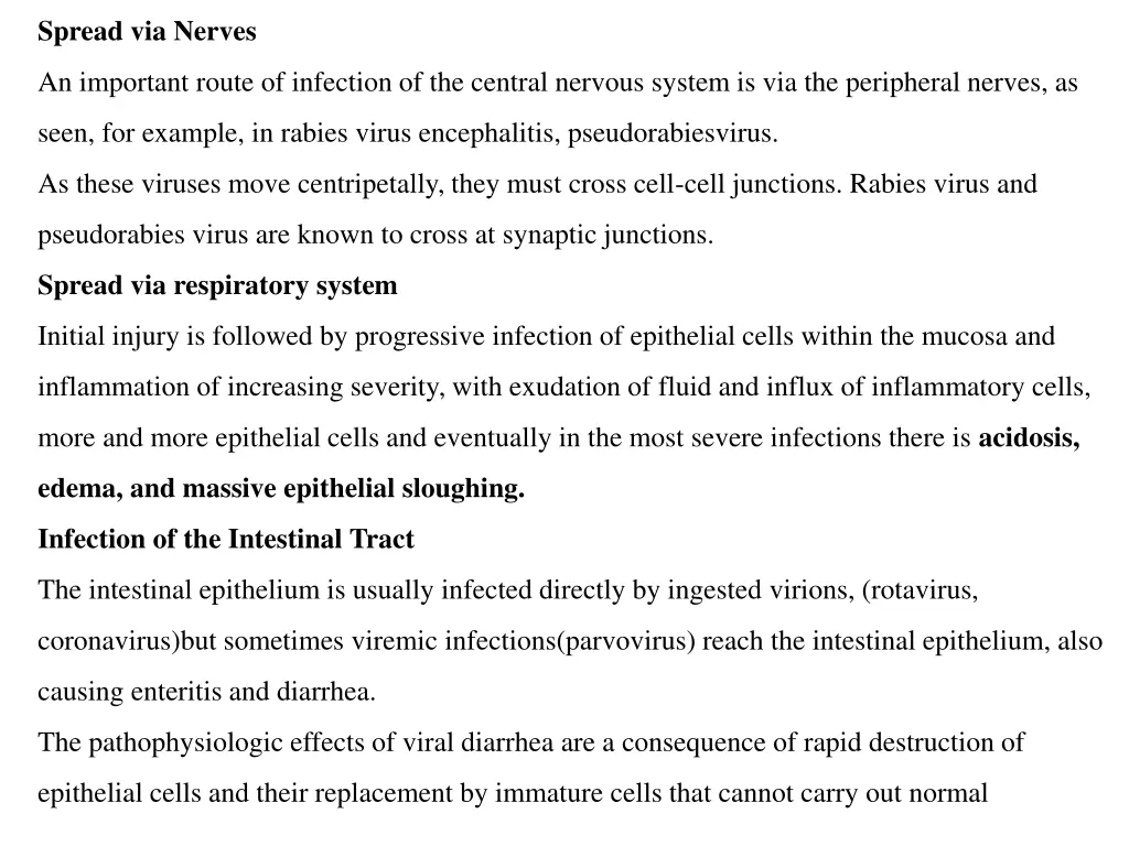 spread via nerves