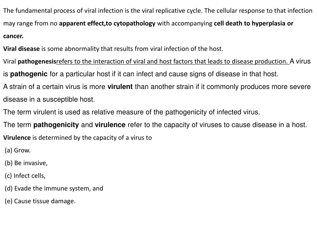 the fundamental process of viral infection