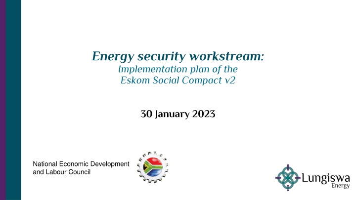 energy security workstream implementation plan