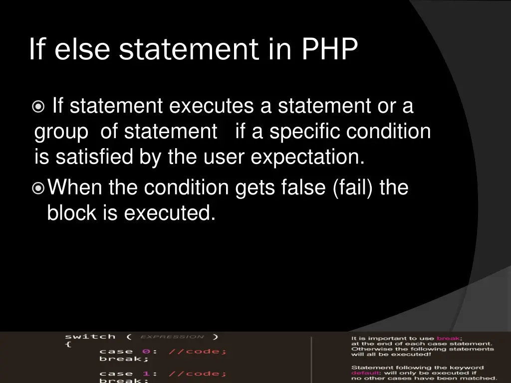 if else statement in php