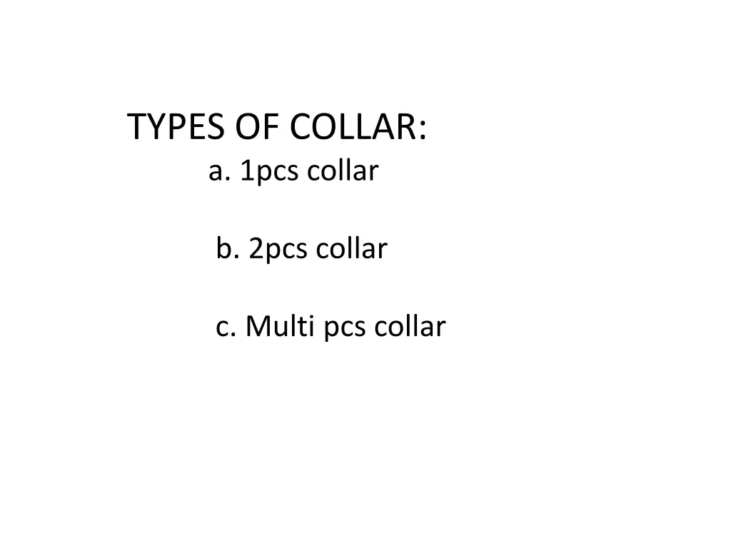 types of collar a 1pcs collar