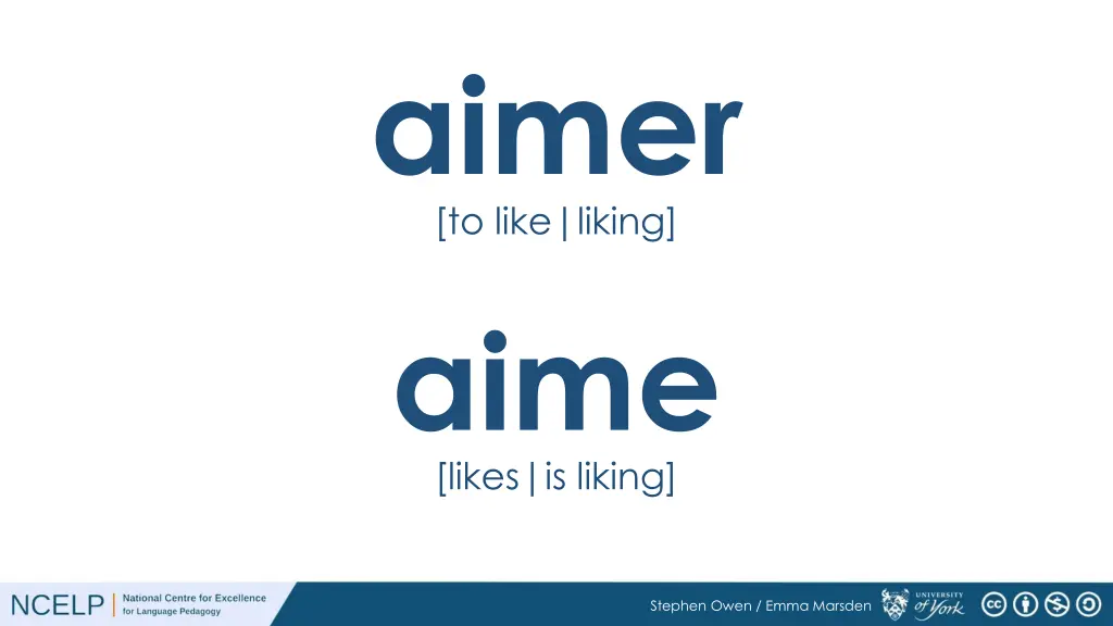 aimer to like liking aime likes is liking