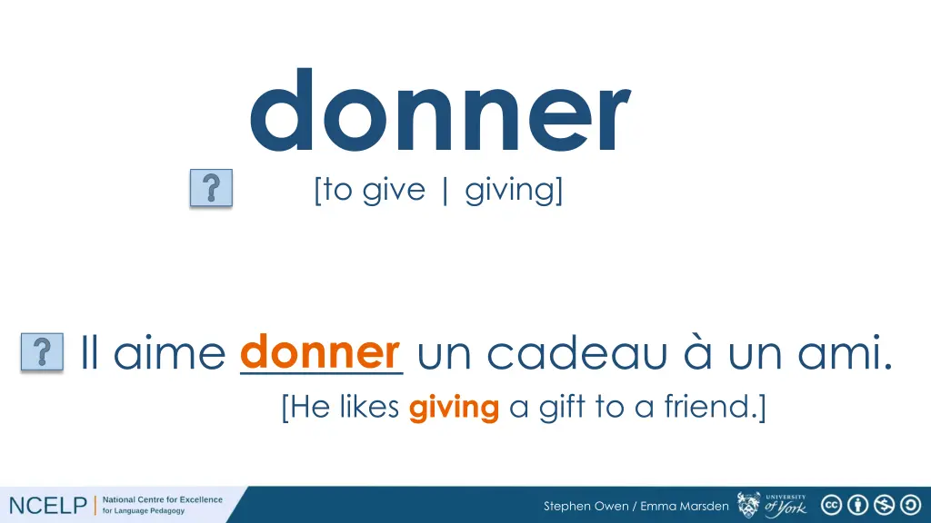 donner to give giving 1