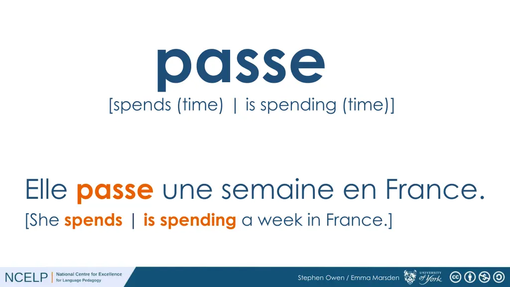 passe spends time is spending time