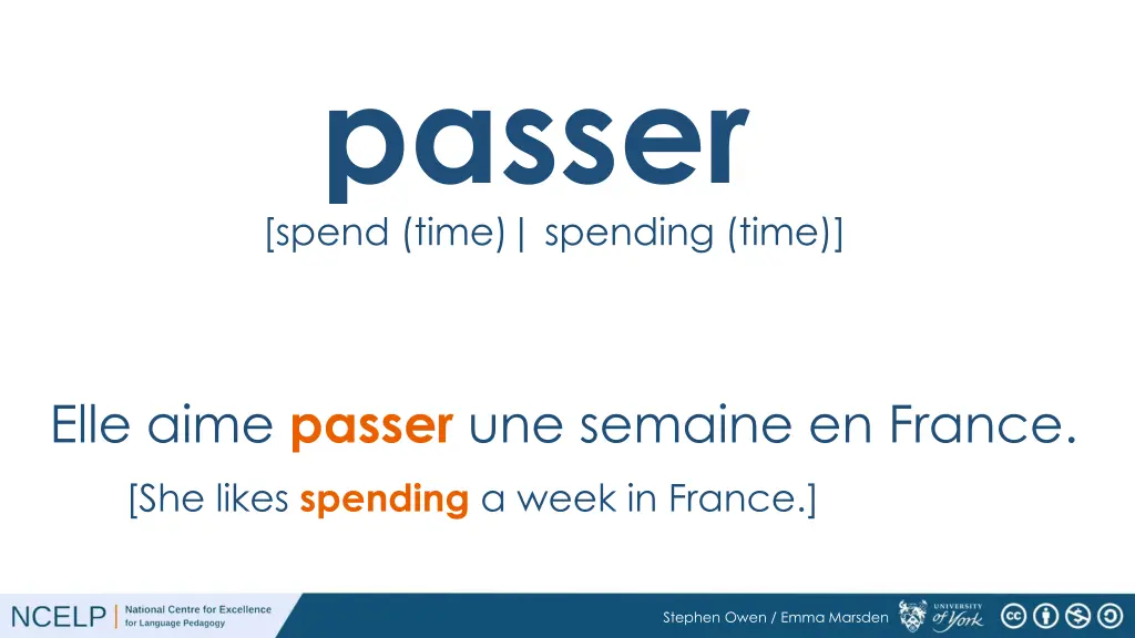 passer spend time spending time