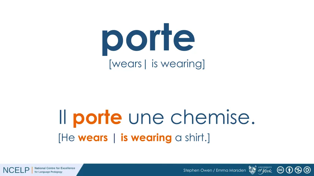 porte wears is wearing