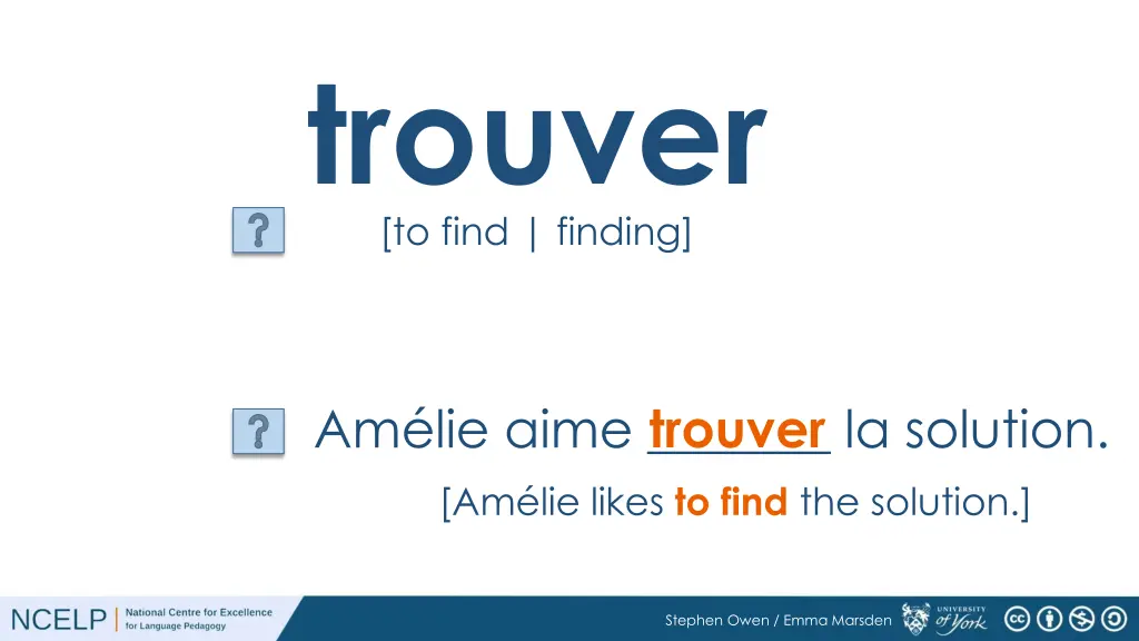 trouver to find finding 1