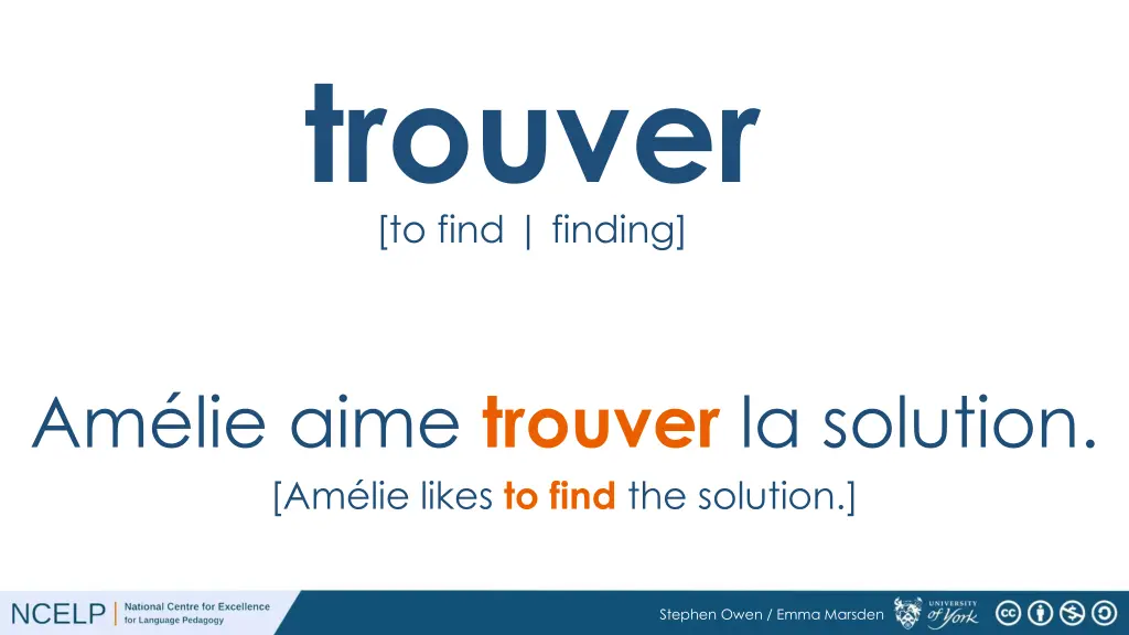 trouver to find finding