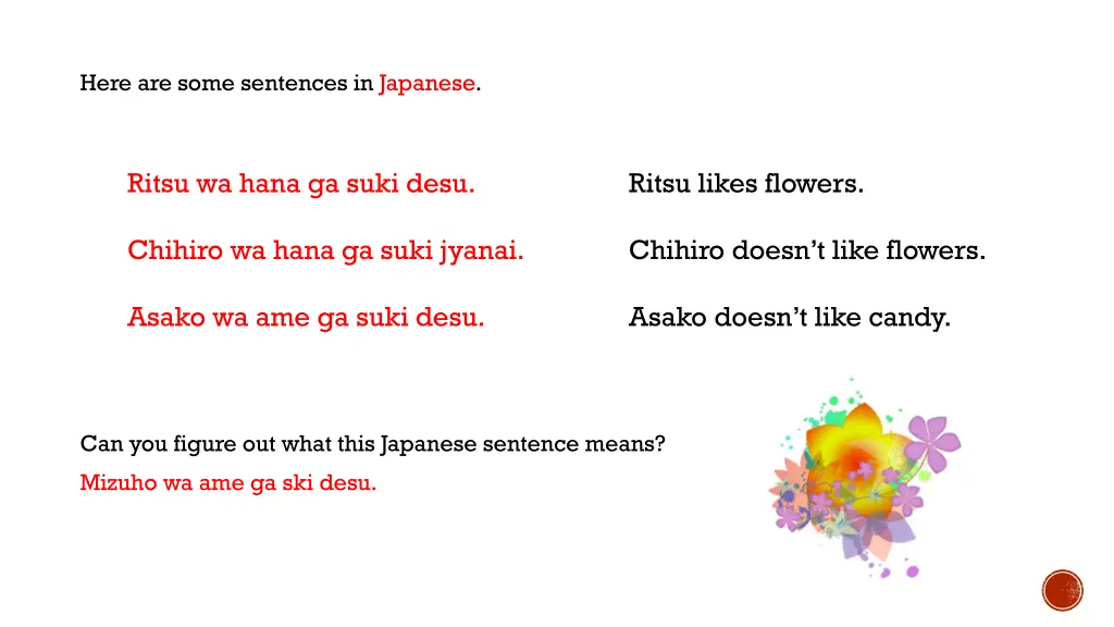 here are some sentences in japanese