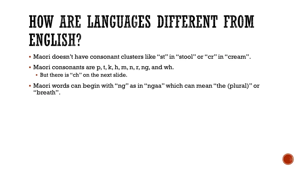 how are languages different from english