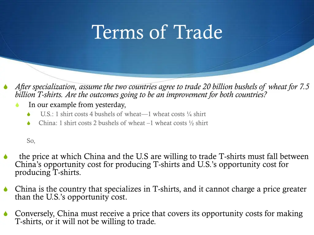 terms of trade 1