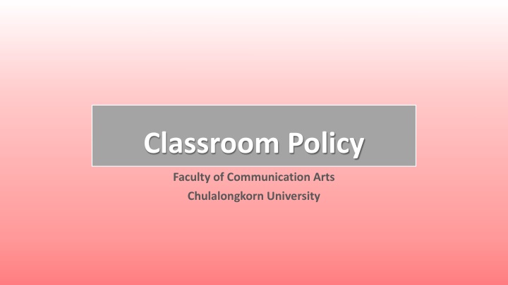 classroom policy