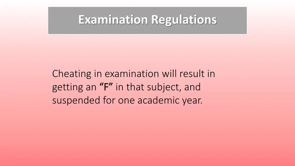 examination regulations