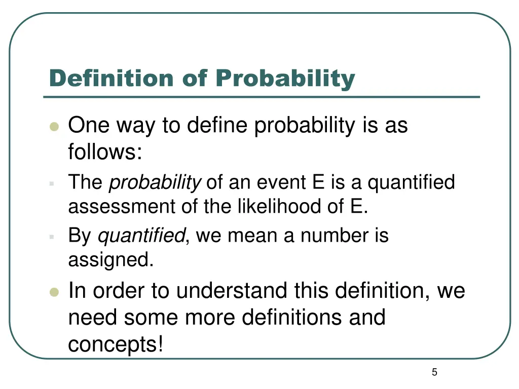 definition of probability