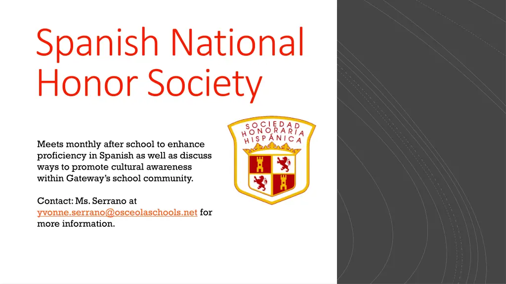 spanish national honor society