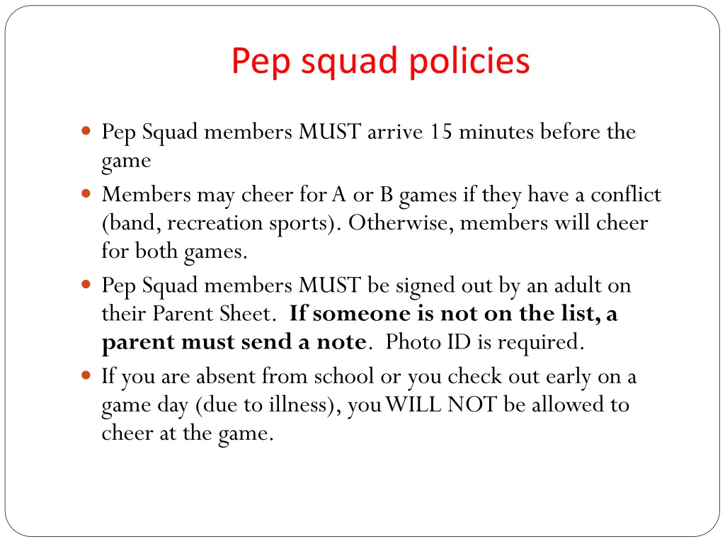 pep squad policies 1