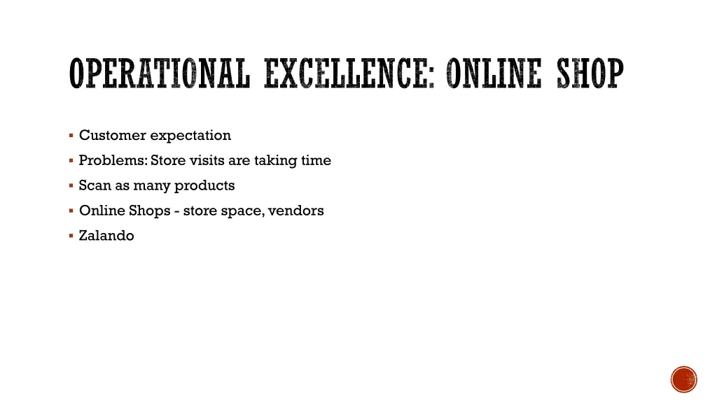 operational excellence online shop