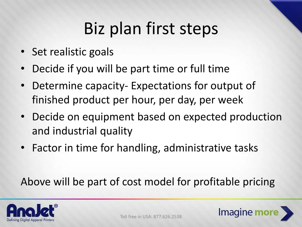 biz plan first steps