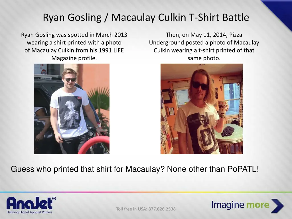 ryan gosling macaulay culkin t shirt battle