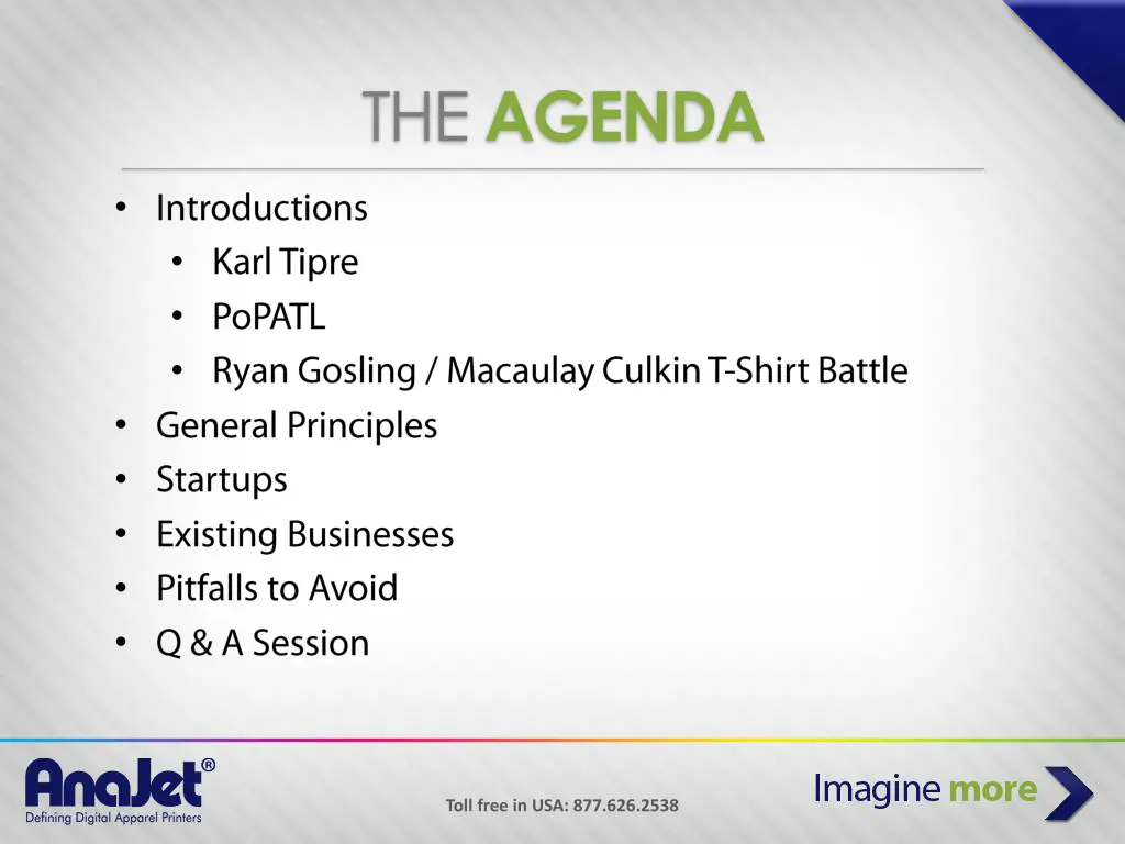 the agenda