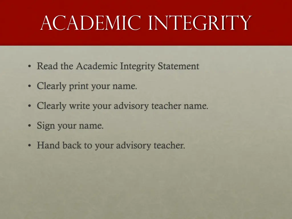 academic integrity