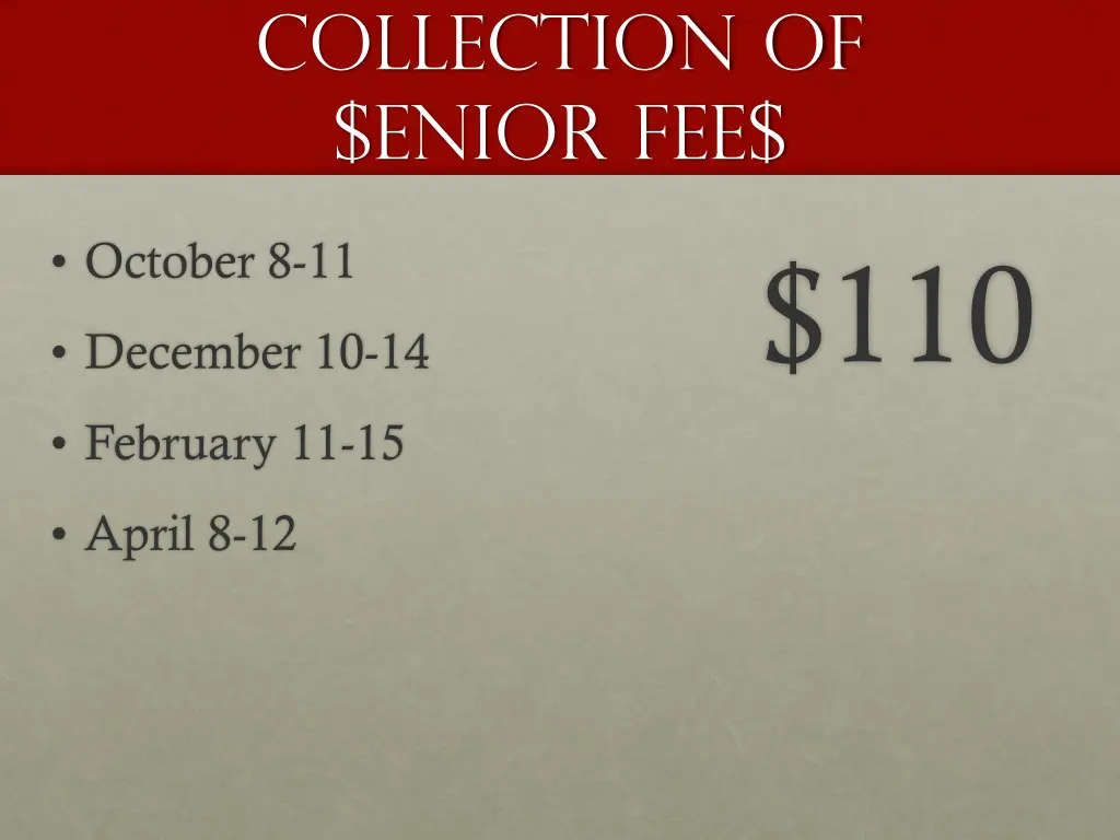 collection of enior fee 1