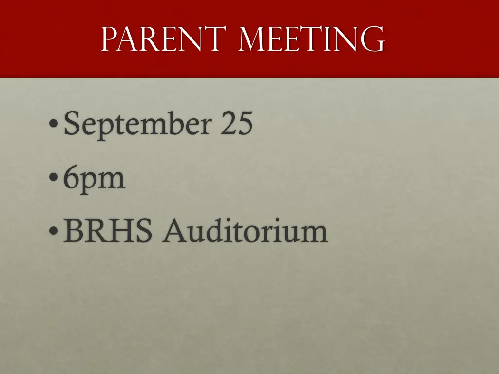 parent meeting