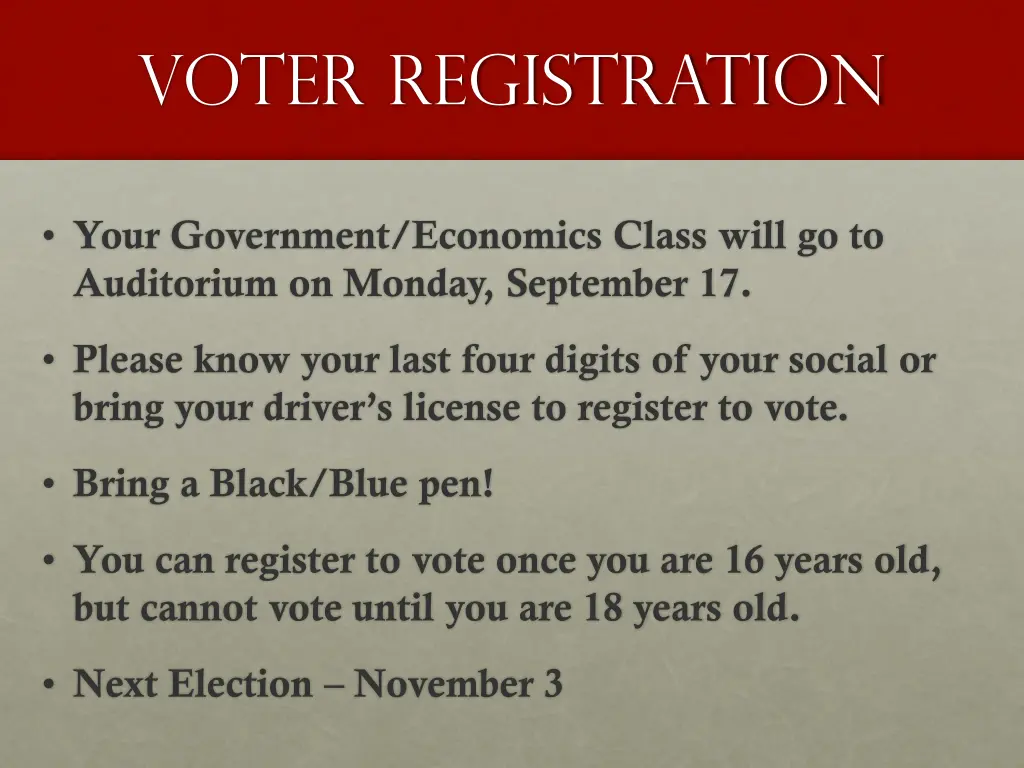 voter registration