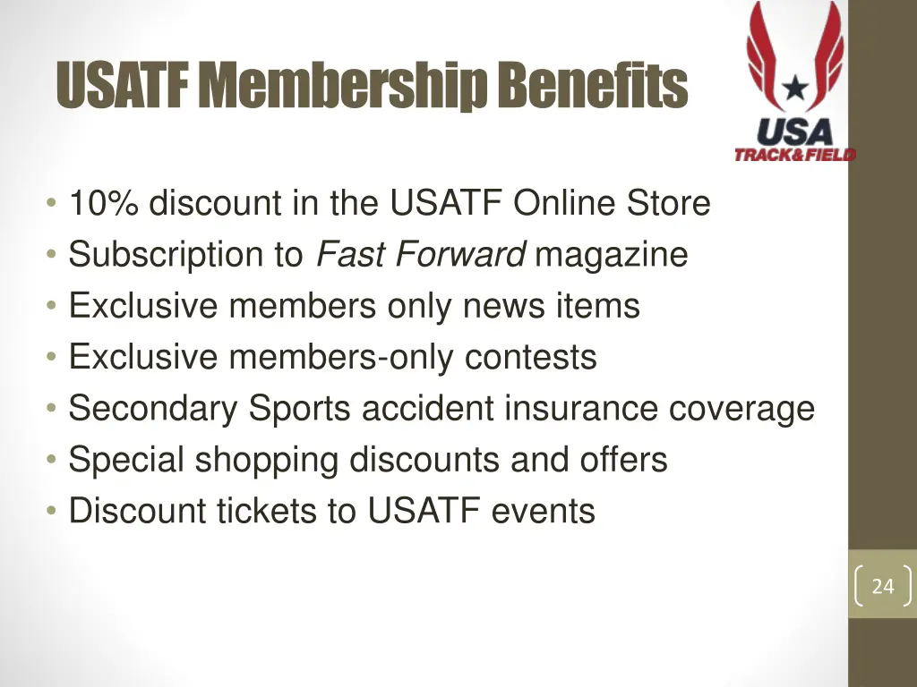 usatf membership benefits