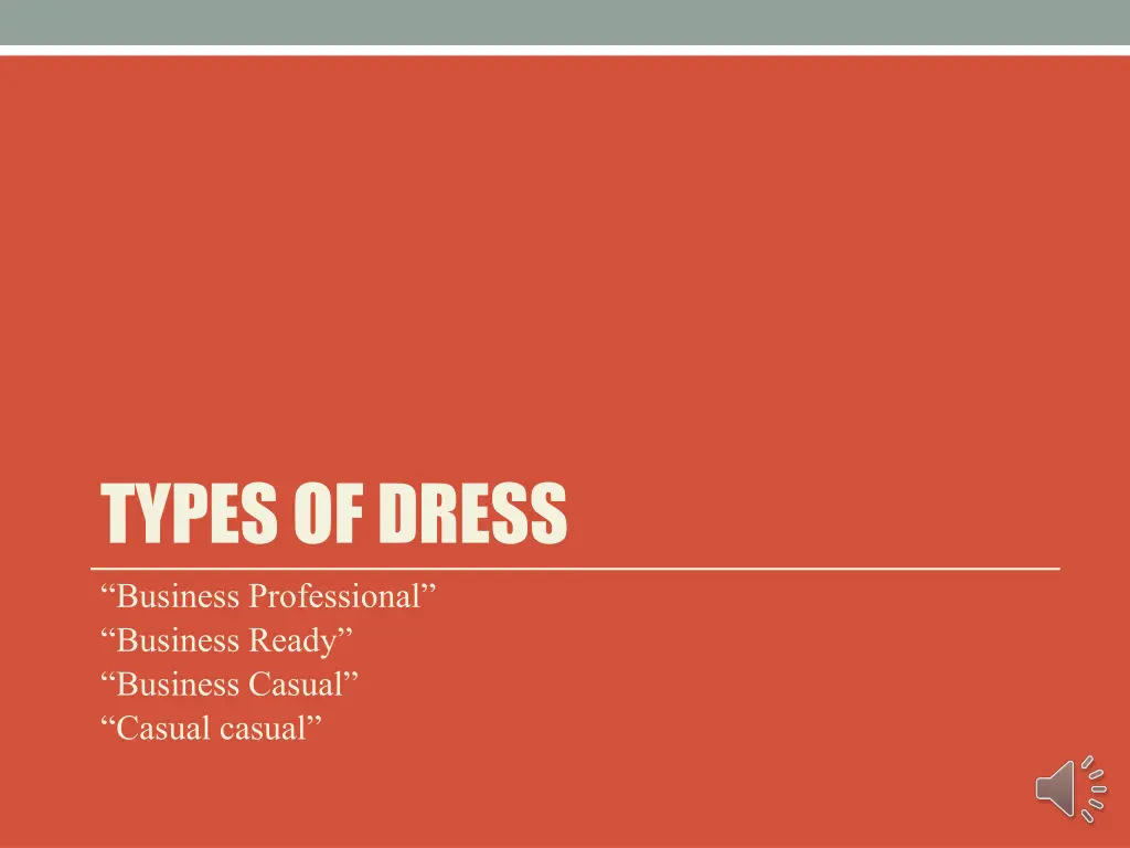 types of dress business professional business