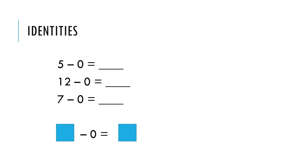 identities 1